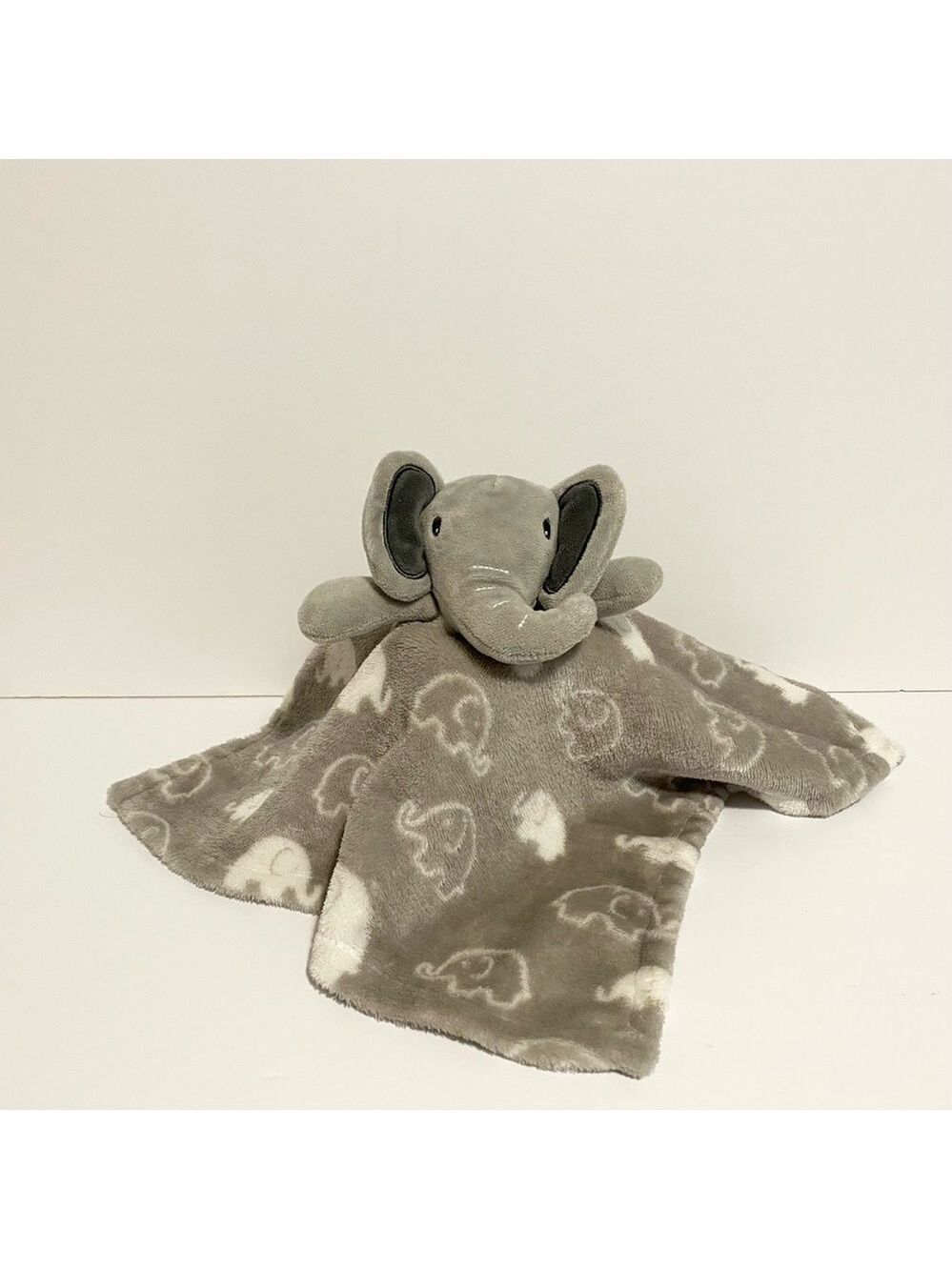 Necessities TenderTyme Blue Elephant Lovey Baby Security Blanket Swirl Plush